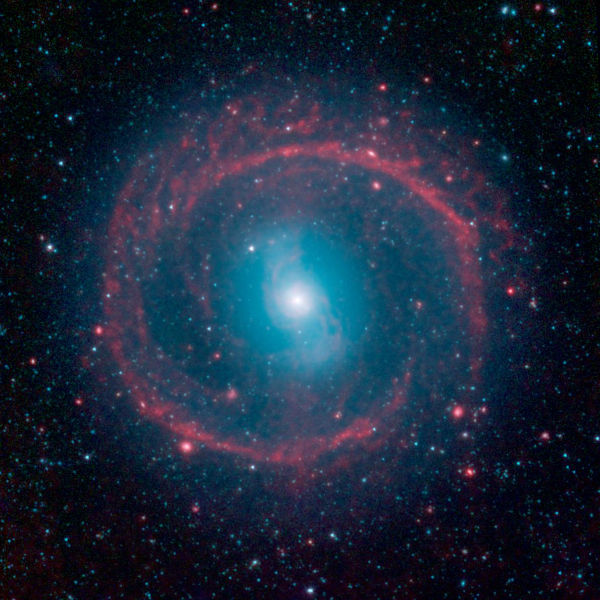 Spitzer space telescope captures the ring of stellar fire in galaxy NGC 1291