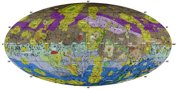Geological map of the asteroid Vesta